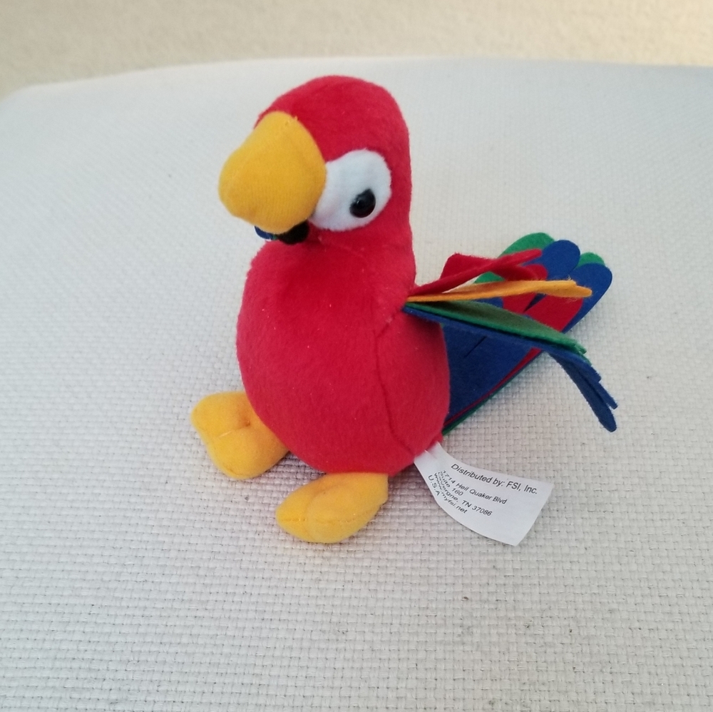 Colorful bird plush toy